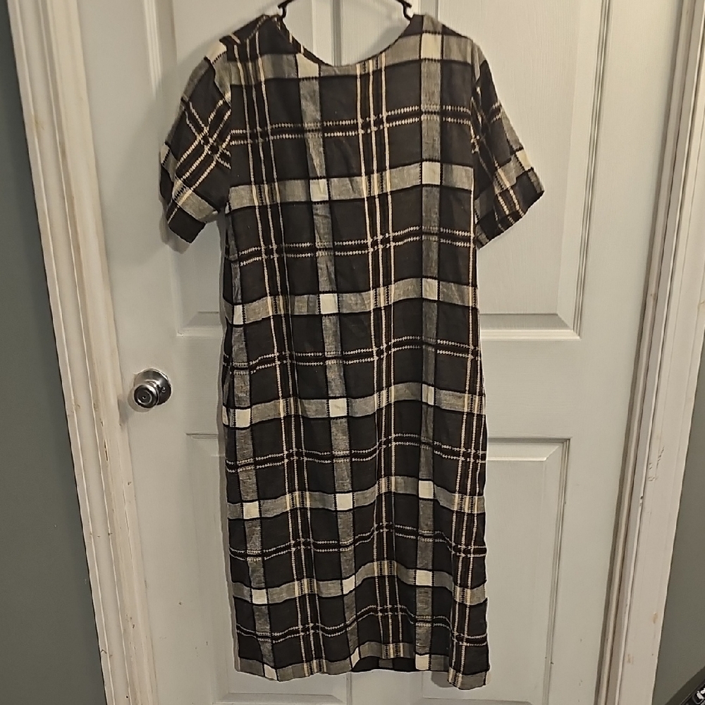 Ace & Jig Black and Cream Plaid Maxi Dress